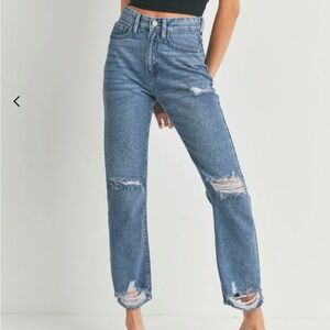 JBD Peyton Distressed High Rise Jeans